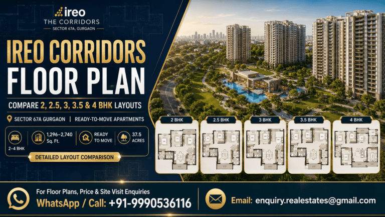 Ireo Corridors Floor Plan Sector 67A Gurgaon — Compare 2, 2.5, 3, 3.5 & 4 BHK Layouts
