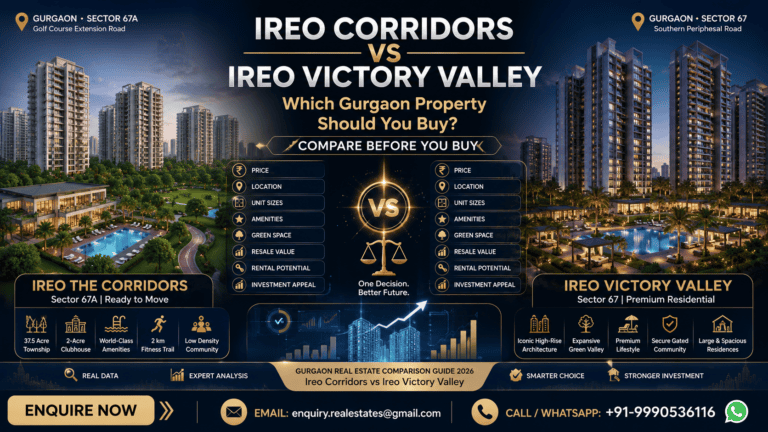 Ireo Corridors vs Ireo Victory Valley — Which Gurgaon Property To Buy in 2026?